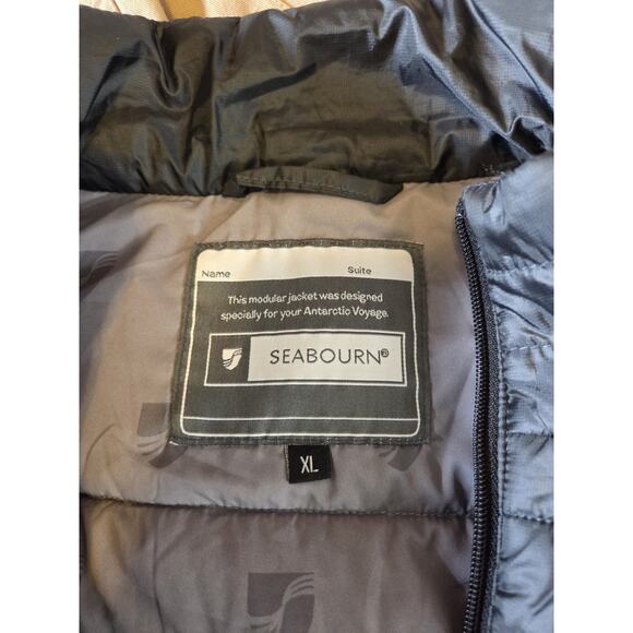 Seabourn Charcoal Gray Ship to Shore Antarctica Full Zip Puffer Jacket, Men's XL - Picture 2 of 13